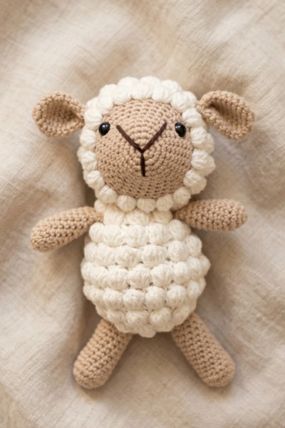 kelebeginruyasihobievi Amigurumi Organik Küçük Kuzu Oyuncak