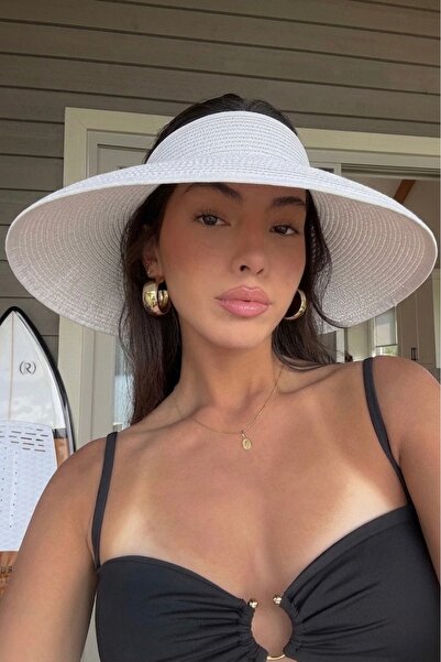 keisy Γυναικείο Ψάθινο Καπέλο με Γείσο