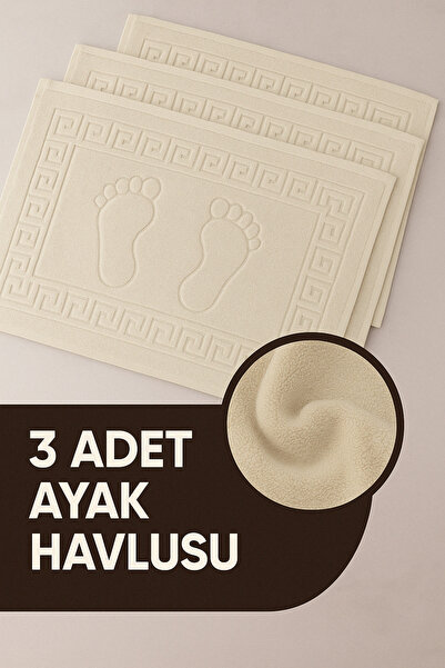 Isessia 3 Adet %100 Pamuk En İyi Emici Ayak Havlusu : Konforlu Banyo Paspası ...