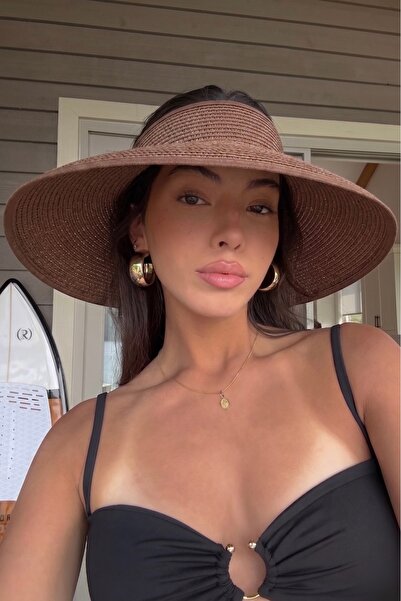 keisy Γυναικείο Ψάθινο Καπέλο με Γείσο