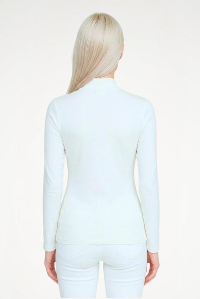 Newteam Women's Bamboo Long Sleeve Turtleneck Bodysuit, Lightweight , Comfortable and Anti-Sweat