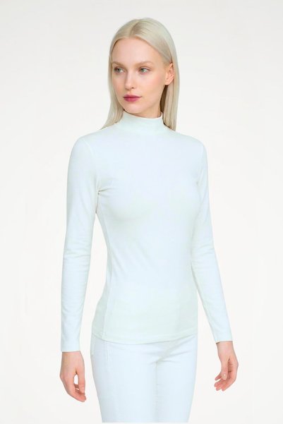 Newteam Women's Bamboo Long Sleeve Turtleneck Bodysuit, Lightweight , Comfortable and Anti-Sweat