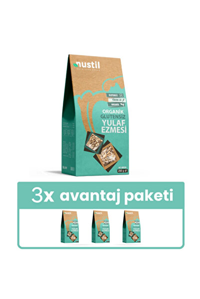 NUSTİL Nustil Organik Glutensiz Yulaf Ezmesi 250 G X 3
