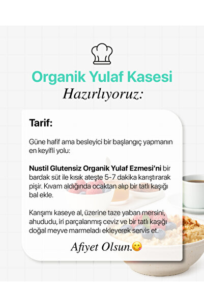 NUSTİL Organik Glutensiz Yulaf Gevreği X2