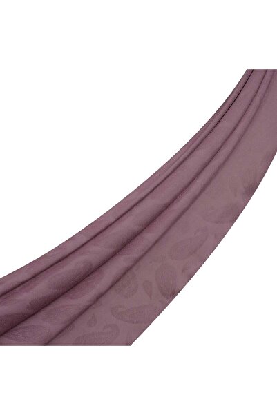 ipekevi Σάλι με Μονόγραμμα - Σχέδιο Πέισλι - Μωβ Φυστικί - Μωβ Ίντιανο