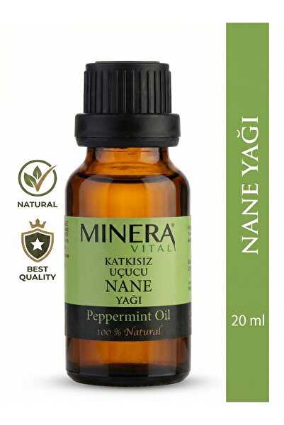 MİNERA VİTAL زيت النعناع 20 مل (زيت النعناع) زجاجة زجاجية تحتوي على زيت عطري ...