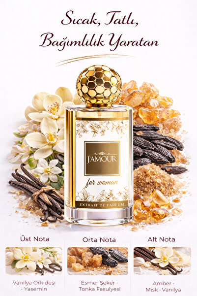 J'AMOUR EAU DE PARFUME W358 KAYALIVANILLA 28 Kadın Parfümü 50 ml -Yoğun Vanil...