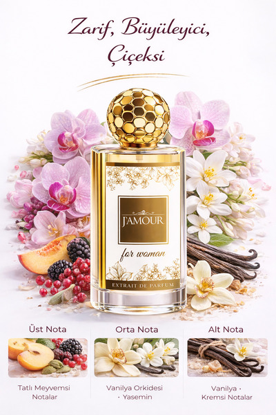 J'AMOUR EAU DE PARFUME W356 GUC. FLORA GERGOUS ORCHID Kadın Parfümü 50 ml-Çiç...