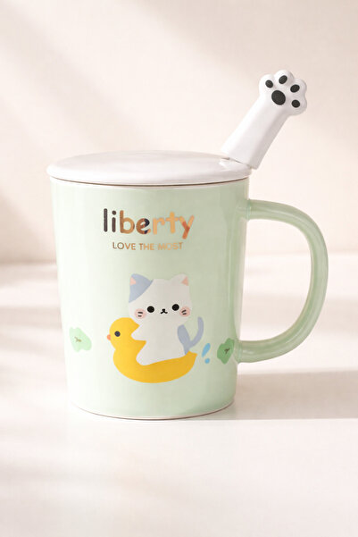 Giftpoint Porselen Kupa 380 ml 1 Adet Civcivli Kedi Liberty Love The Most Kap...