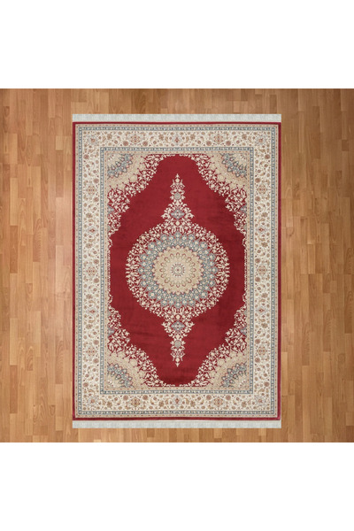 MEVLANA BAZAAR Klasik Desenli Zarif Motifli 133 x 190 CM İpek Halı