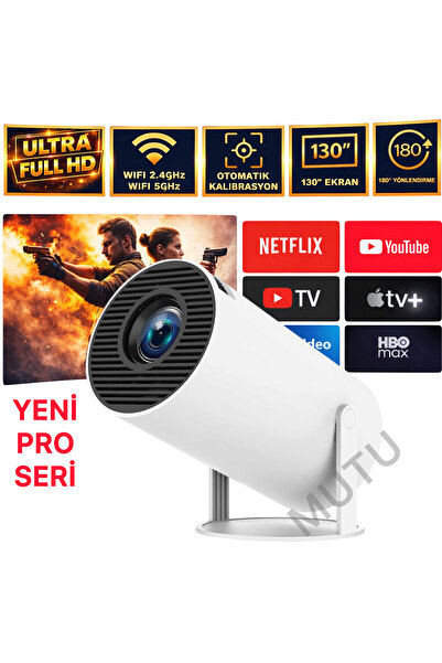 MUTU Taşınabilir Projeksiyon SonVersiyon Android Bluetooth Wifi Akıllı Sinema...
