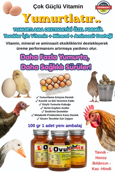 OVUMİX Tavuk Yumurtlatma Vitamini ovumix 300 gr