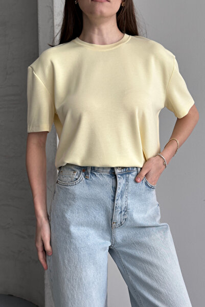 Mogi Butik Γυναικείο T-Shirt με λαιμόκοψη ποδηλάτου Basic Modal 3199