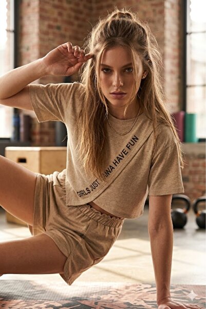 GİZZEY 20607 Printed Women's Shorts Set