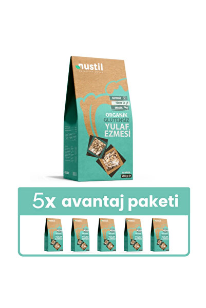 NUSTİL Organik Glutensiz Yulaf Ezmesi 250 g X 5