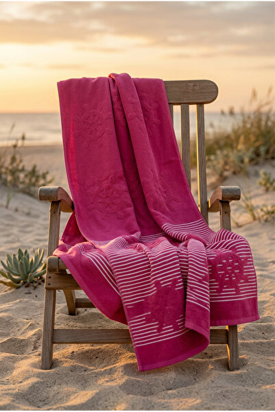 Menderes Home Fuchsia Bukle Beach Towel - Cotton Collection