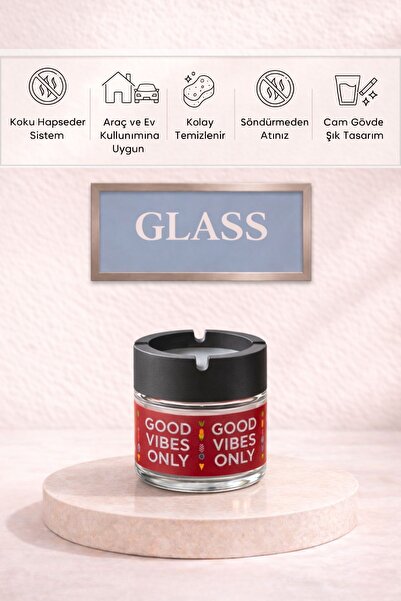 LE PARİS Γυάλινο Διακοσμητικό Τασάκι με Ρίγες |   Τασάκι τσιγάρων χωρίς καπνό...