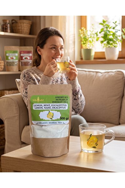 American Monarch Limon Nane Okaliptus Çayı 1000 gr (1 KG), Doğal Bitki Çayı F...