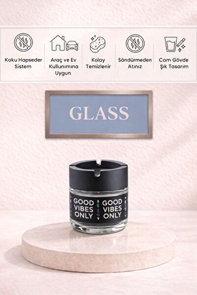 LE PARİS Γυάλινο Διακοσμητικό Τασάκι με Ρίγες |   Τασάκι τσιγάρων χωρίς καπνό...