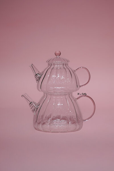 Miss Betty Cam Çaydanlık Pembe