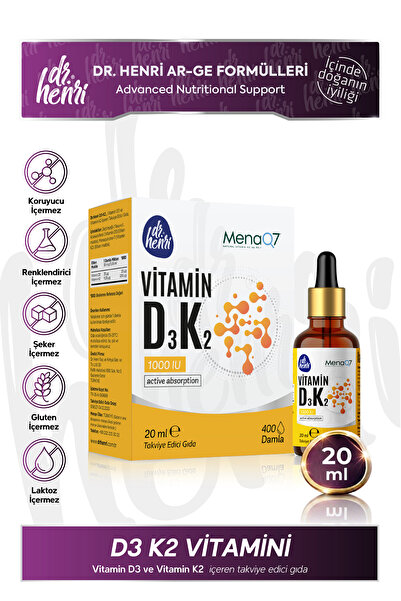 Dr.Henri D3 K2 Vitamin 20 ml