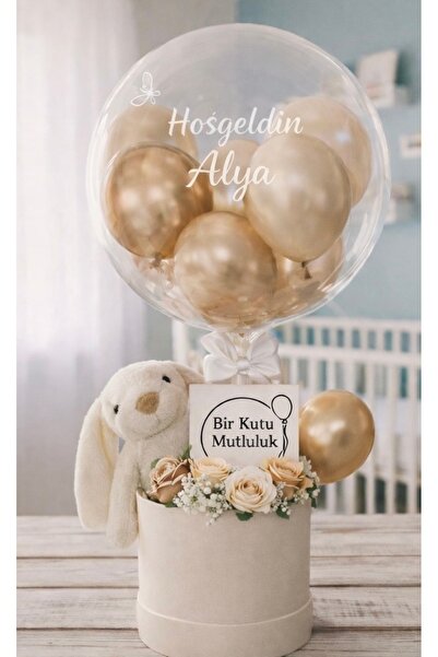 birmutluluk Balon kutusu -bebek hediyelik balonlu kutu