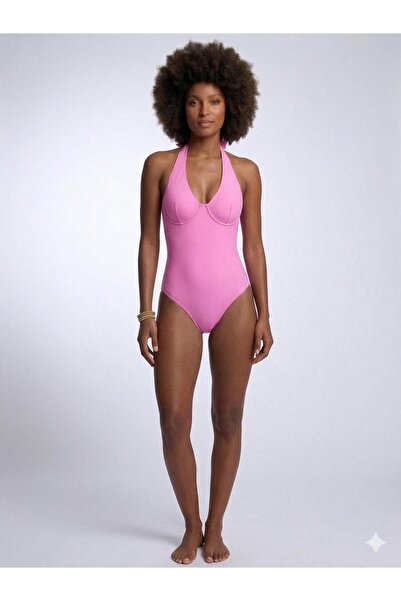 DEEP BEACH Μαγιό με καπίστρι με λαιμόκοψη