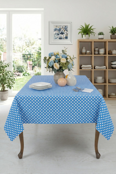 Menderes Home Τραπεζομάντηλο ταπετσαρίας Mist Blue Cotton Collection