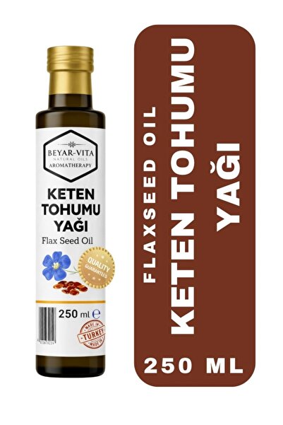 BEYARVİTA Flaxseed Oil 250 ml - Cold Pressed - Glass Bottle - Flaxseed Oil - ...