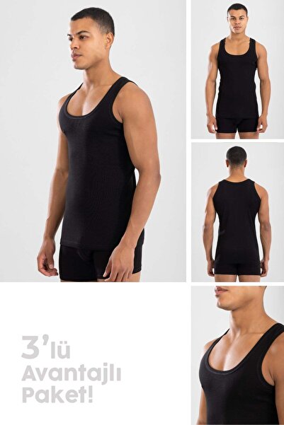 BAYKAR Tricot de corp pentru bărbați, bumbac, slim fit, uni, clasic, cu coast...