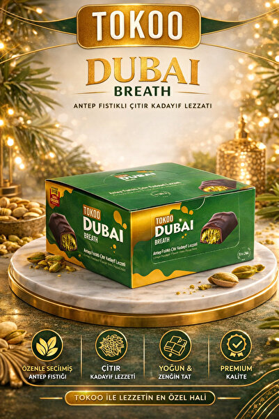 Tokoo Dubai 30g x 12 adet Antep Fıstıklı Çıtır Kadayıf Bar