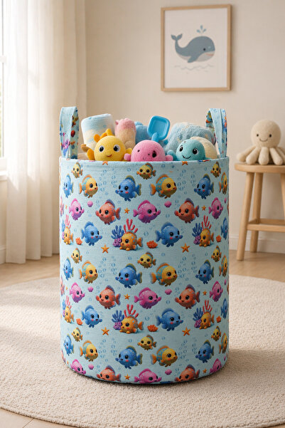 Paris Home Πτυσσόμενο καλάθι για βρώμικα ρούχα και παιδικά παιχνίδια με σχέδι...