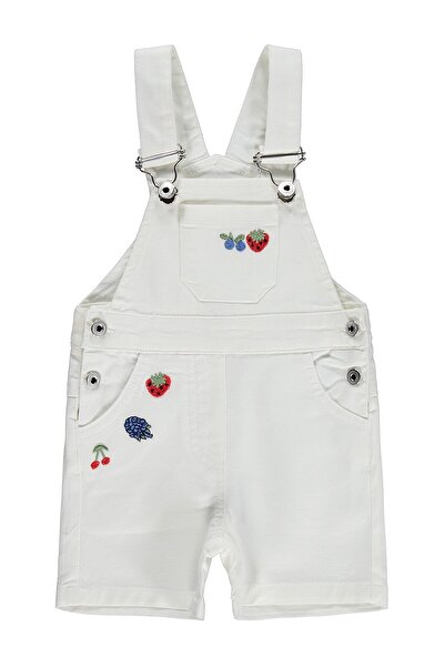 Civil Baby Τζιν με κέντημα φρούτων 6-18 μηνών Slopet - Εκρού