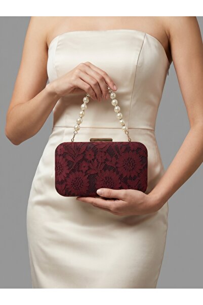 Biçanta Βουργουνδί χρώμα Με δαντελένιο κέντημα Z Τιράντα αλυσίδας i Γυναικείο...