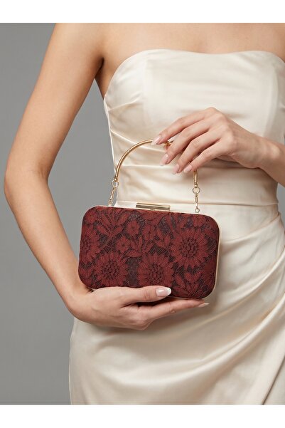 Biçanta Βουργουνδί χρώμα Με δαντελένιο κέντημα Z Τιράντα αλυσίδας i Γυναικείο...