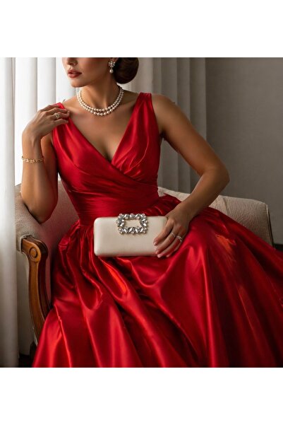 NAZART ΓΥΝΑΙΚΕΙΟ ΣΑΤΕΝ ΔΕΚΑ ΒΡΑΔΙΝΟ ΦΟΡΕΜΑ ΠΕΤΡΙΝΗ ΠΟΡΦΗ CLUTCH PORTFOLIO ΒΡΑ...