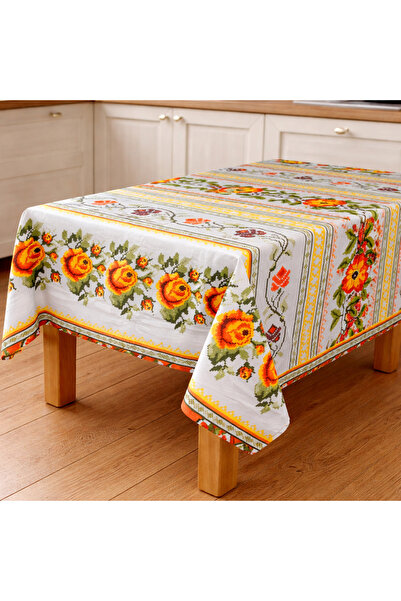 Kotonia Home Față de masă rustică, 100% bumbac, 160x160 cm, T07