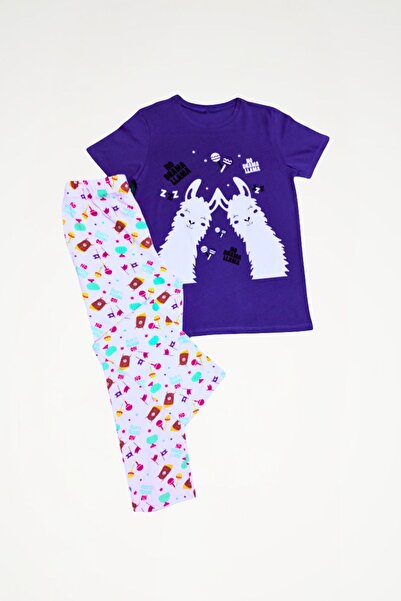 Newteam Σετ πιτζάμες για κορίτσια με κοντομάνικο σχέδιο - 4203