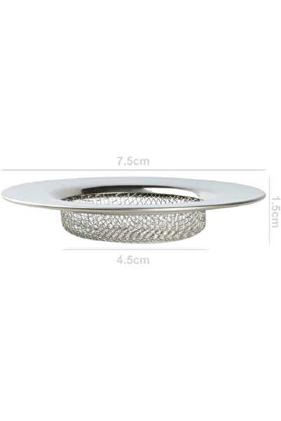 ZUZU MADE 7 cm Paslanmaz Çelik Lavabo Süzgeci Standart Ebat Lavabo Süzgeci Banyo Mutfak Evye Süzgeci
