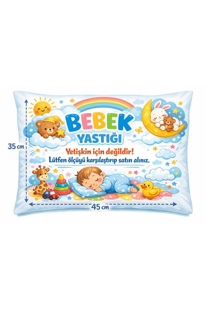 METİNEV Baby and Child Pillowcase – 100% Cotton, Soft and Durable