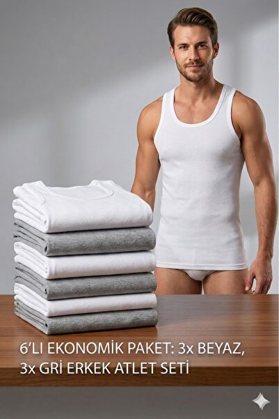 MODA YILDIZ Ανδρικά χτενισμένα βαμβακερά εσώρουχα 6 Pack Οικονομική καμπάνια