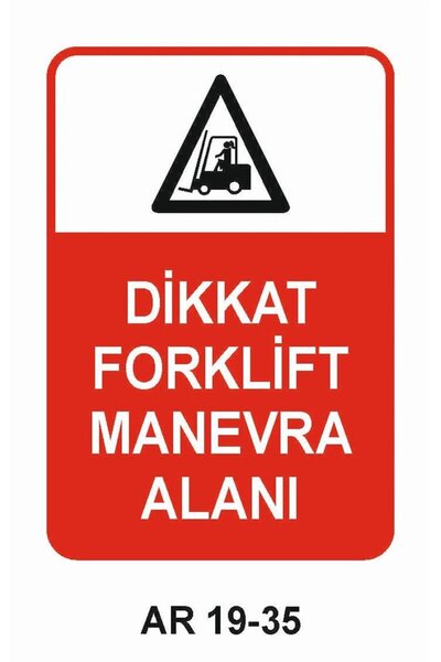 Outdoor One Caution Forklift Maneuvering Area Women Figure Work Safety Warnin...