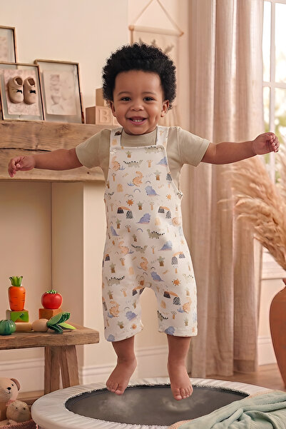 Baby Fou تي شيرت للأطفال الأولاد من سالوبيت، طقم من قطعتين، 100% قطن