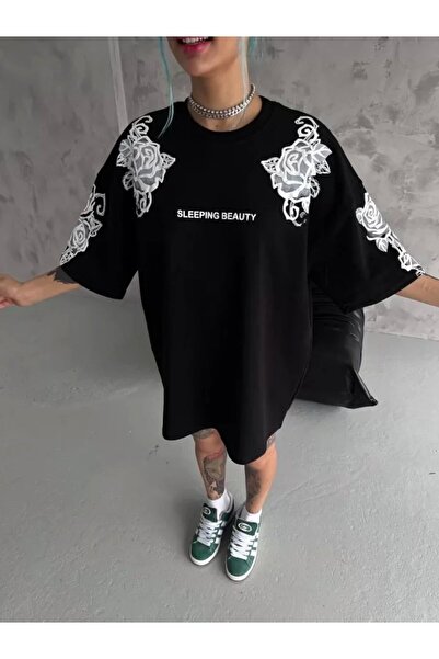 Kanonik Education Μπλουζάκι Unisex Flock Ανάγλυφο εμπριμέ - Μαύρο