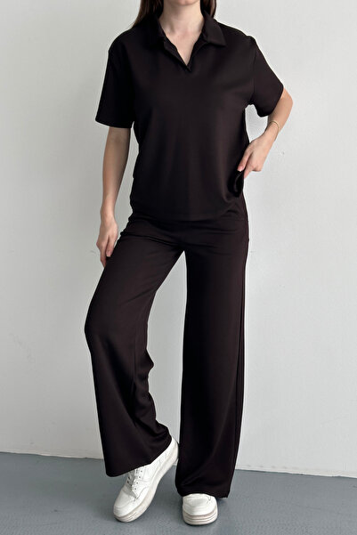 Balenbi Γυναικείο Σετ Φόρμας με Μισό Μανίκι και Γιακά Πόλο από Ύφασμα Modal 1210