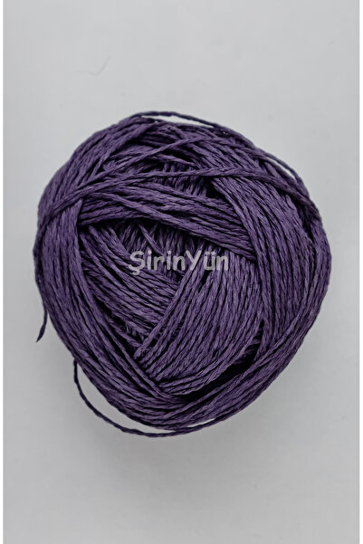 Şirin Yün Sarılmış Kağıt İp 100 Gram Patlıcan Moru