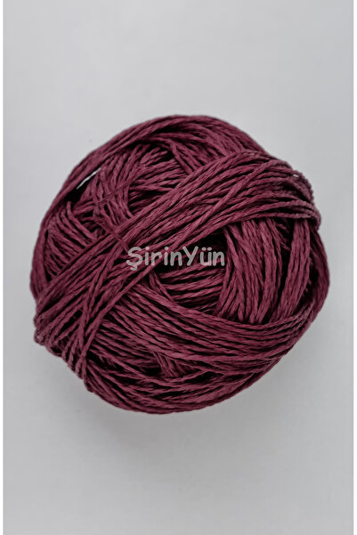 Şirin Yün Sarılmış Kağıt İp 100 Gram Mürdüm