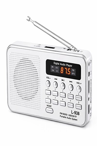 ULTRATEKNO L-938 Dijital Ekranlı Şarjlı Taşınabilir Radyo Usb Tf Destekli Cep...