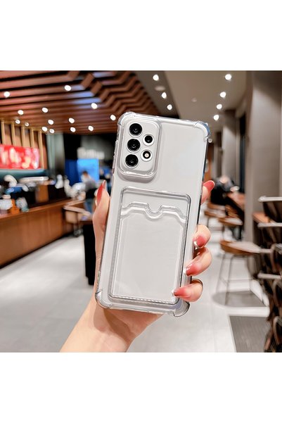 PiyasaSepeti Xiaomi Redmi Note 9 Pro Transparent Card Holder Anti-Shock Case ...