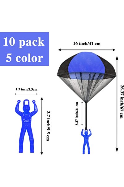 Arabest 10-Piece Tangle-Free Parachute Toy,Outdoor Flying Throwing Toy for Ki...